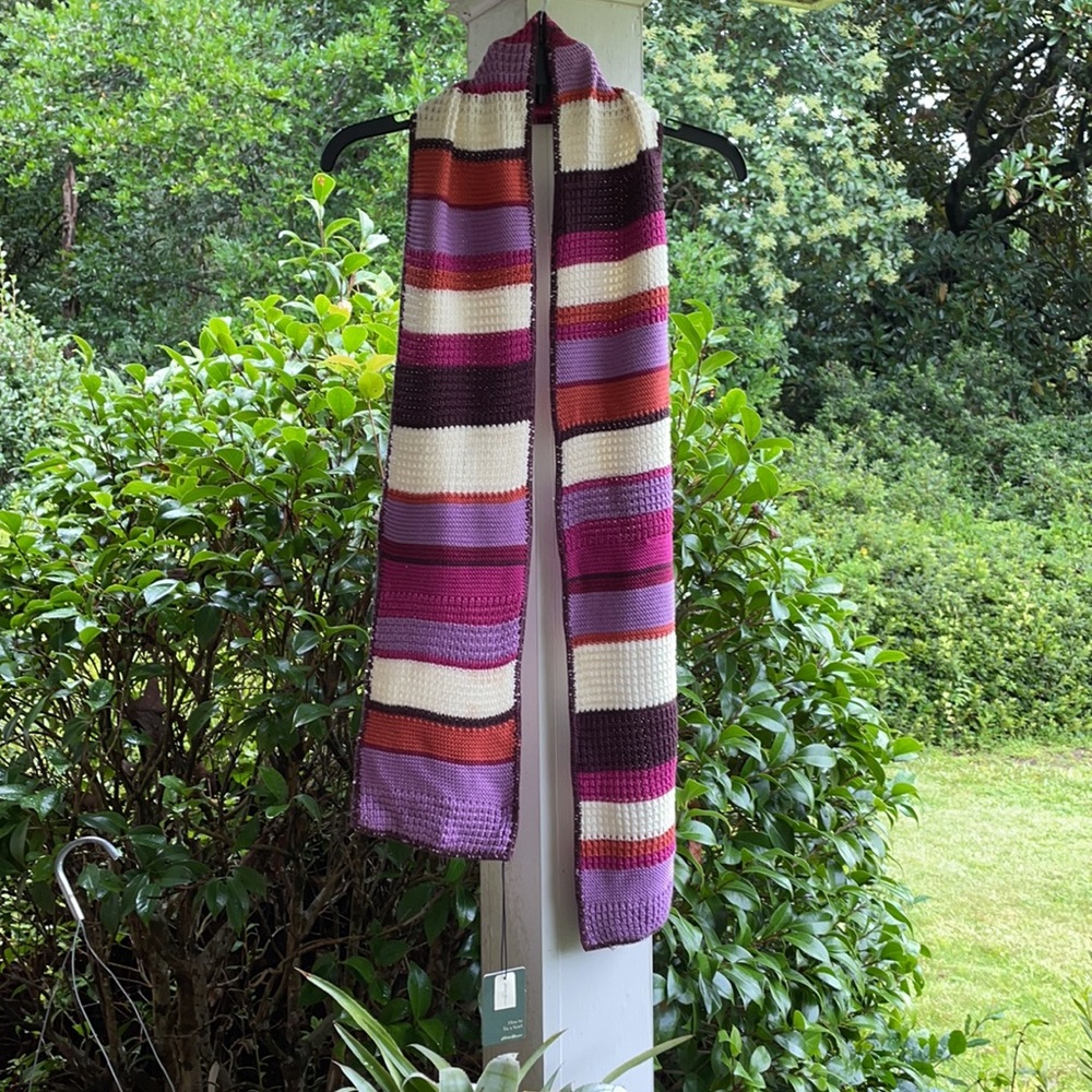 Eddie Bauer Striped Knit Scarf NWT